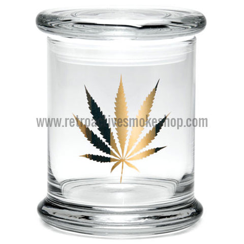 420 Science Large Pop Top Jar - Gold Leaf - Retro Active Smoke Shop
