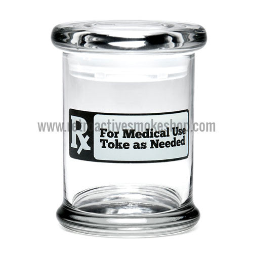 420 Science Medium Pop Top Jar - Rx: Toke As Needed - Retro Active Smoke Shop
