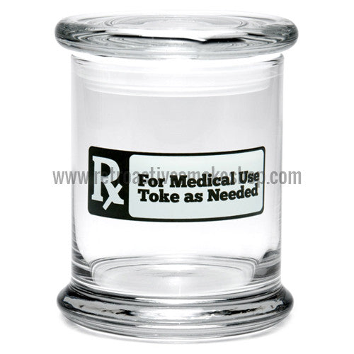 420 Science Large Pop Top Jar - Rx: Toke As Needed - Retro Active Smoke Shop
