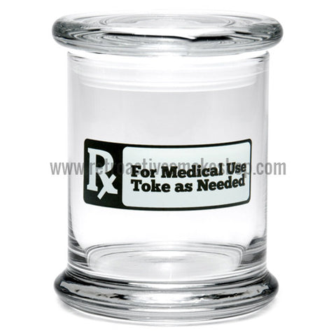 420 Science Large Pop Top Jar - Rx: Toke As Needed - Retro Active Smoke Shop
