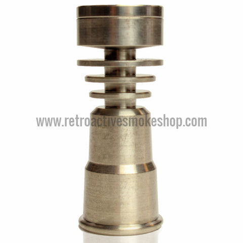 RASS 14mm/18mm Female Grade 2 Titanium Domeless Nail with Dab Plate - Retro Active Smoke Shop
 - 1