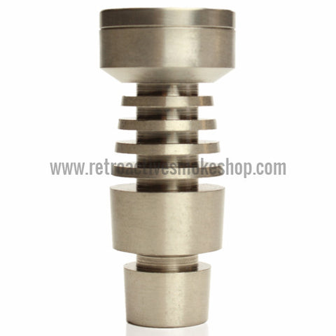 RASS 14mm/18mm Male Grade 2 Titanium Domeless Nail with Dab Plate - Retro Active Smoke Shop
 - 1