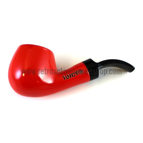 Juicy Handmade Wooden Pipe - Red - Retro Active Smoke Shop

