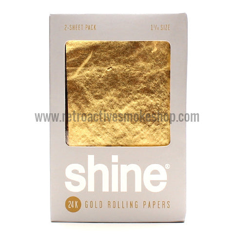 Shine 24K Gold 1 1/4 Rolling Papers - Retro Active Smoke Shop
 - 1
